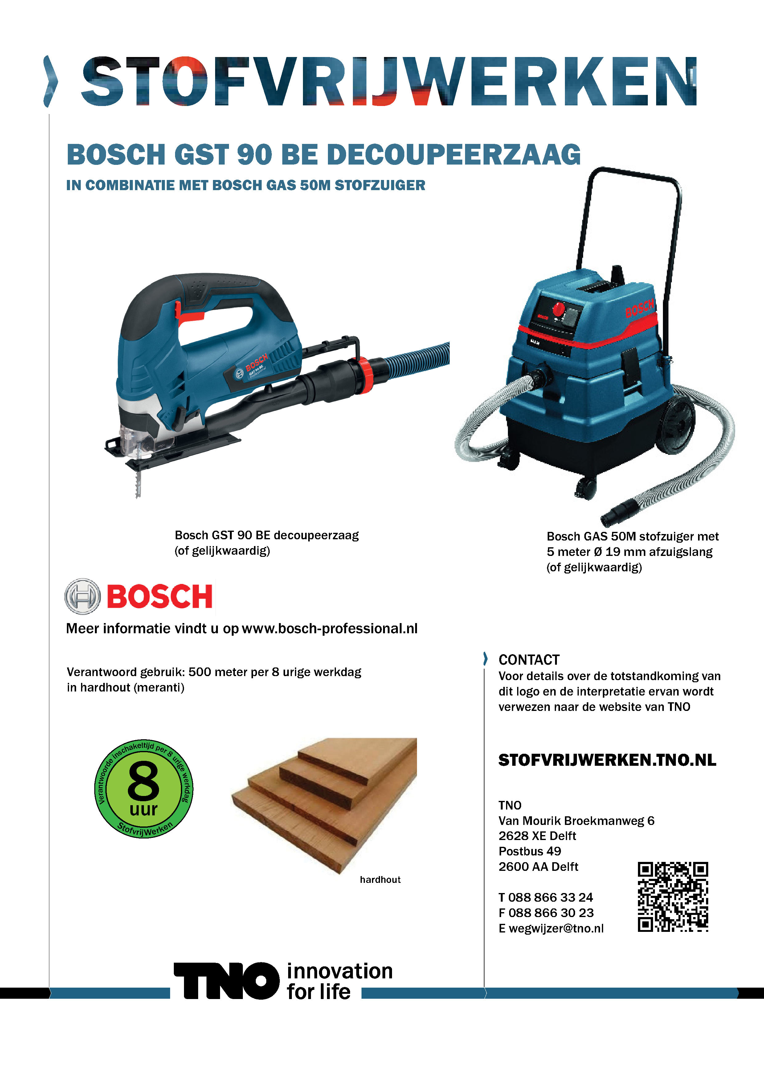 Bosch GST 90 BE decoupeerzaag met GAS 50 M stofzuiger