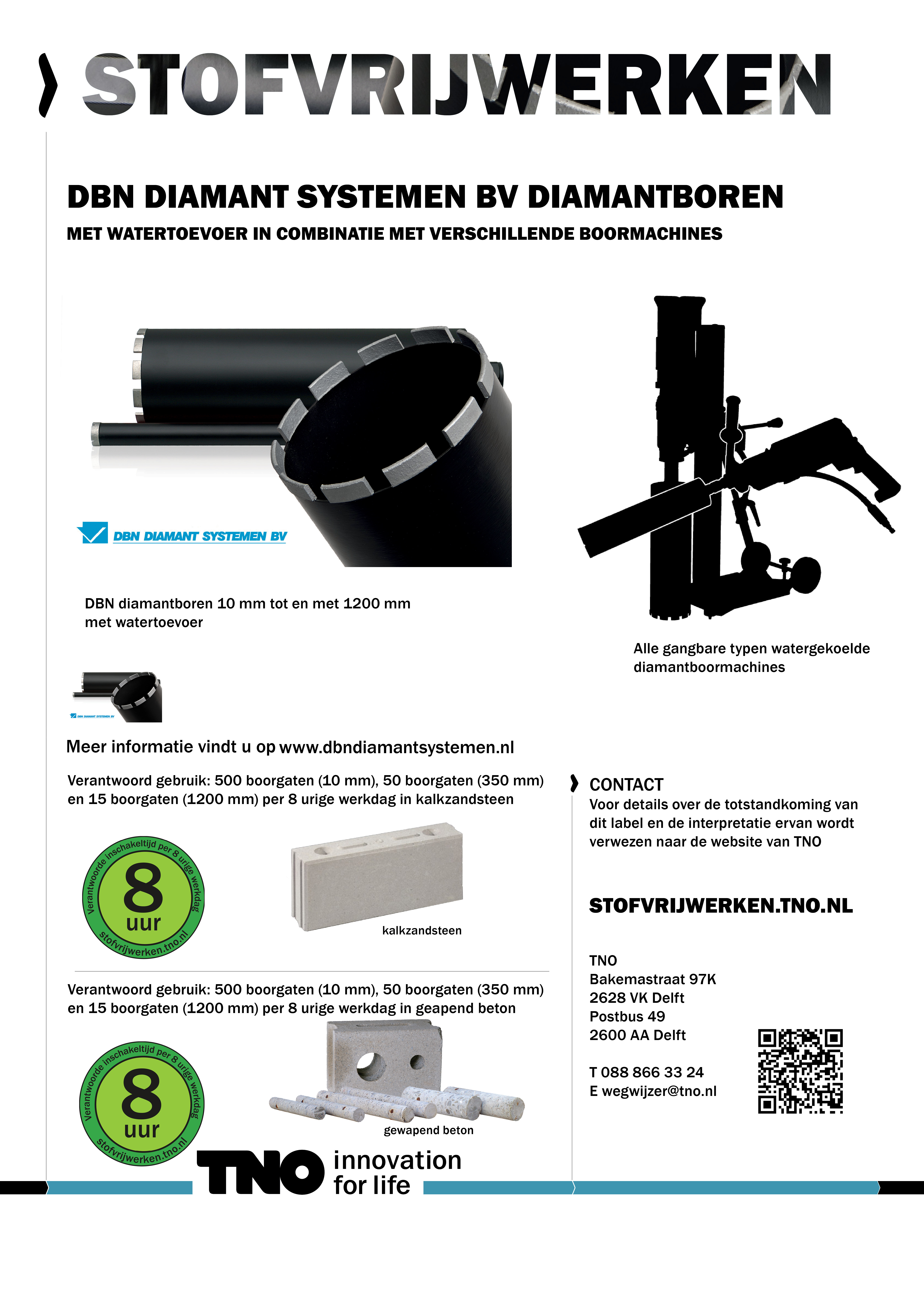 DBN Diamantboren met watertoevoer met  diverse b