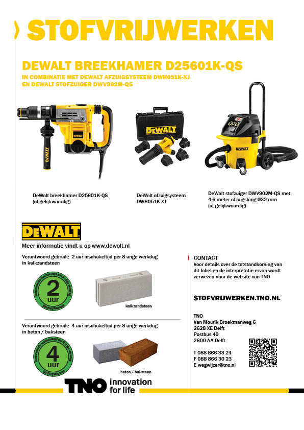 DeWalt breekhamer D25601K-QS met stofzuiger DWV902 M