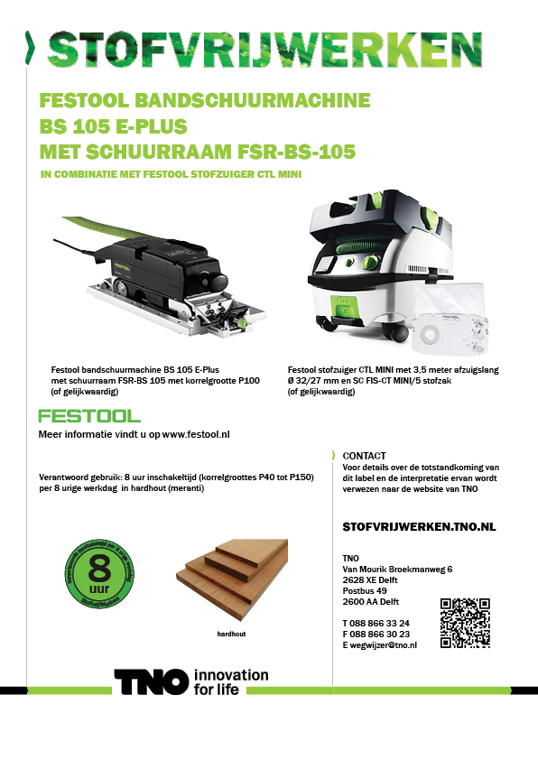 Festool Bandschuurmachine BS 105 E-Plus met schuurraam