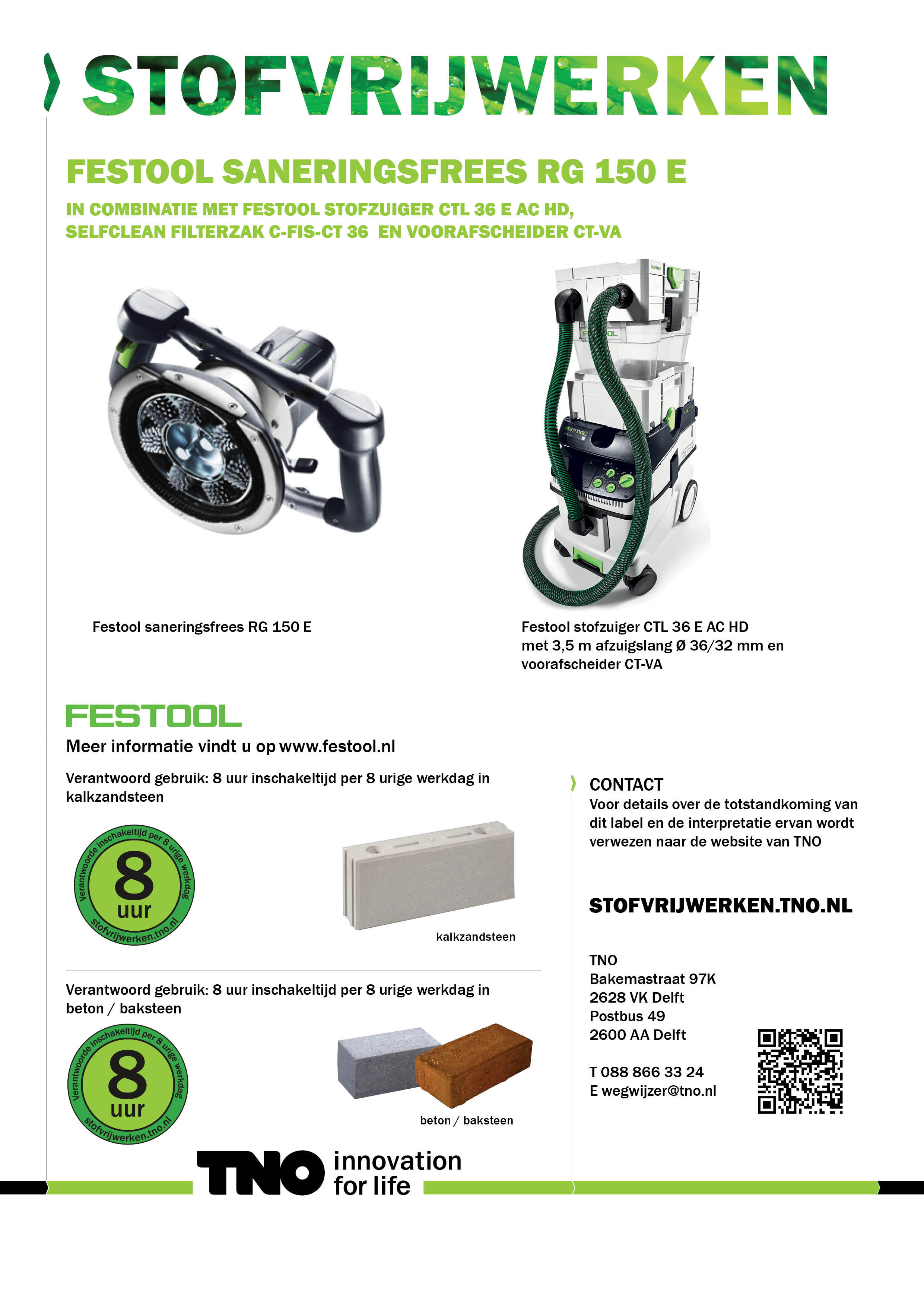 Festool saneringsfrees RG 150 E 
