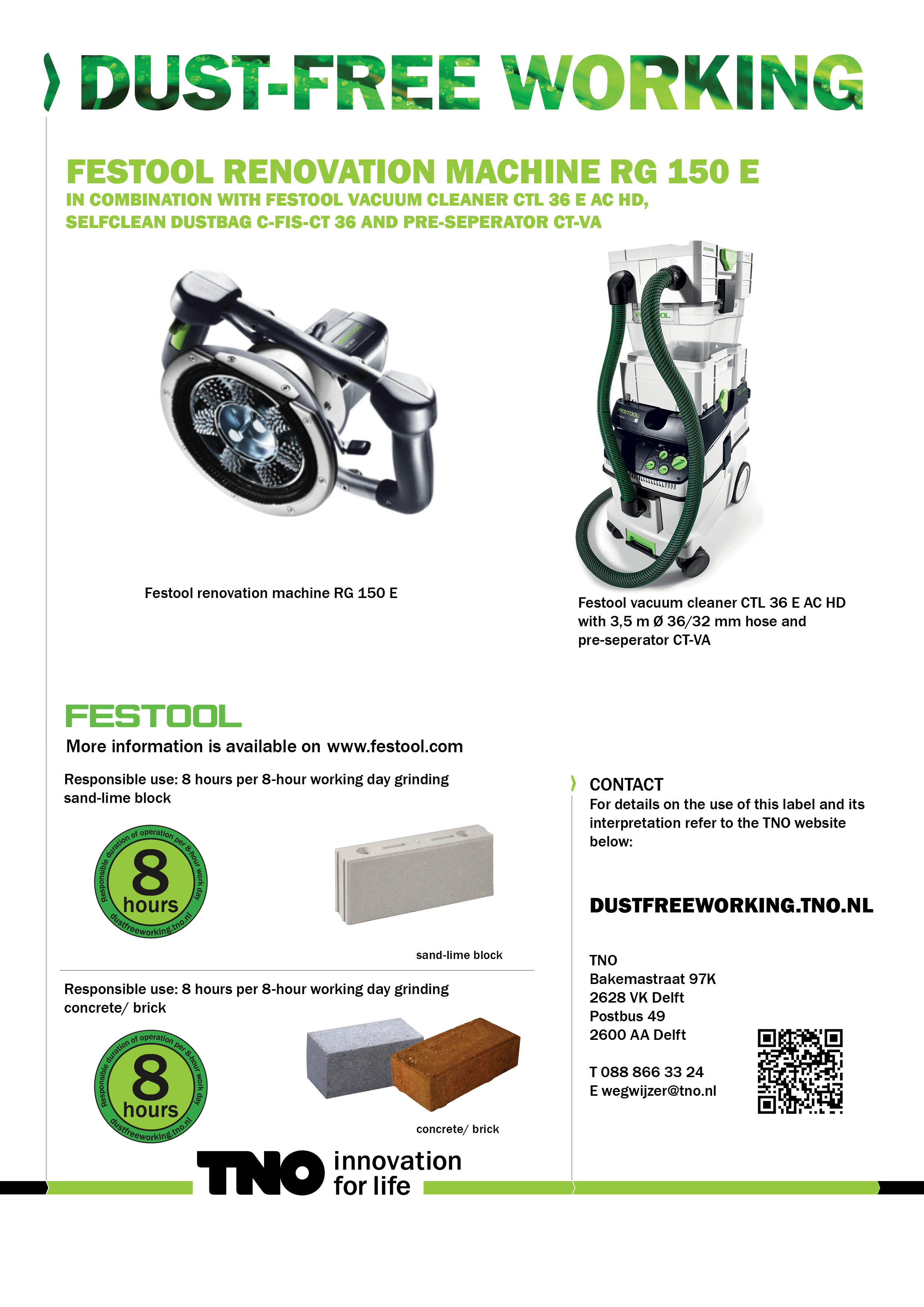 Festool saneringsfrees RG 150 E 