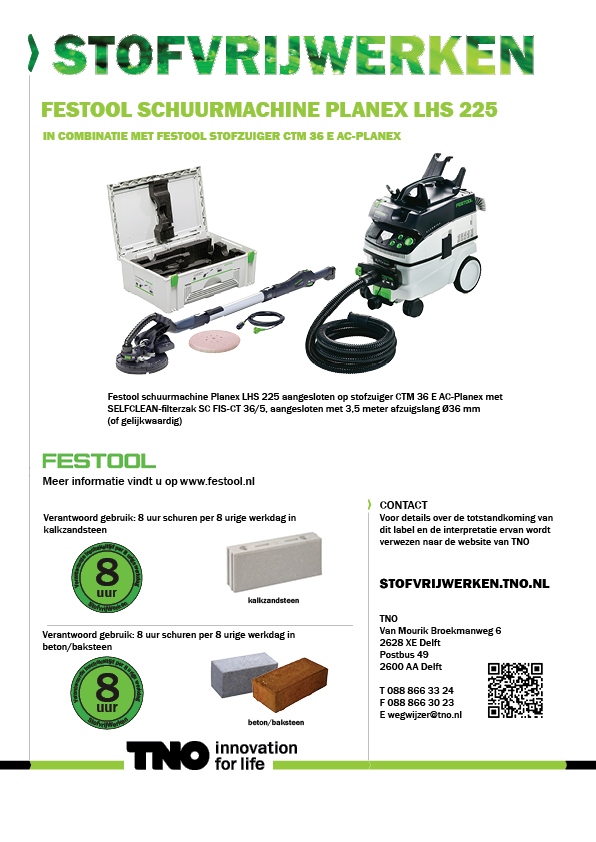 Festool schuurmachine Planex LHS 225 met stofzuiger CTM36 E AC