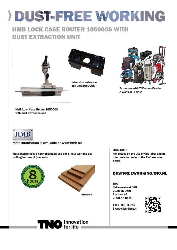 HMB Slotkastfreesmachine 105000S met stofafzuiging