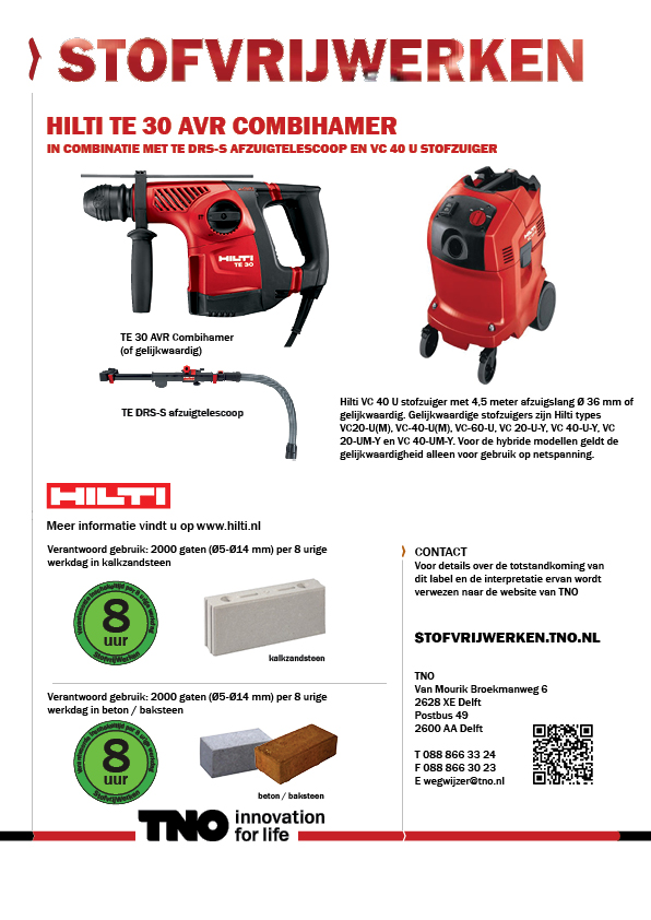 Hilti TE 30 AVR combihamer met TE DRS-S afzuigtelescoop