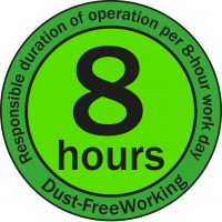 Responsible duration of operation per 8-hour work day: 8 hours