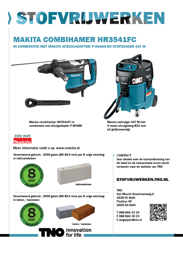 Makita combihamer HR3541FC met stofzuiger 447 M