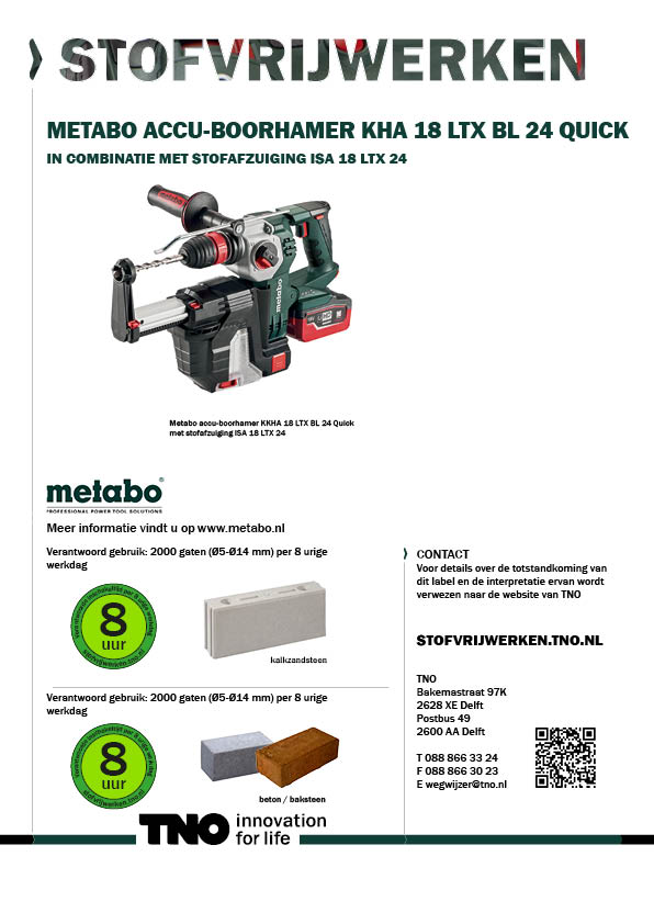 Metabo accu-boorhamer KHA 18 LTX BL 24 Quick