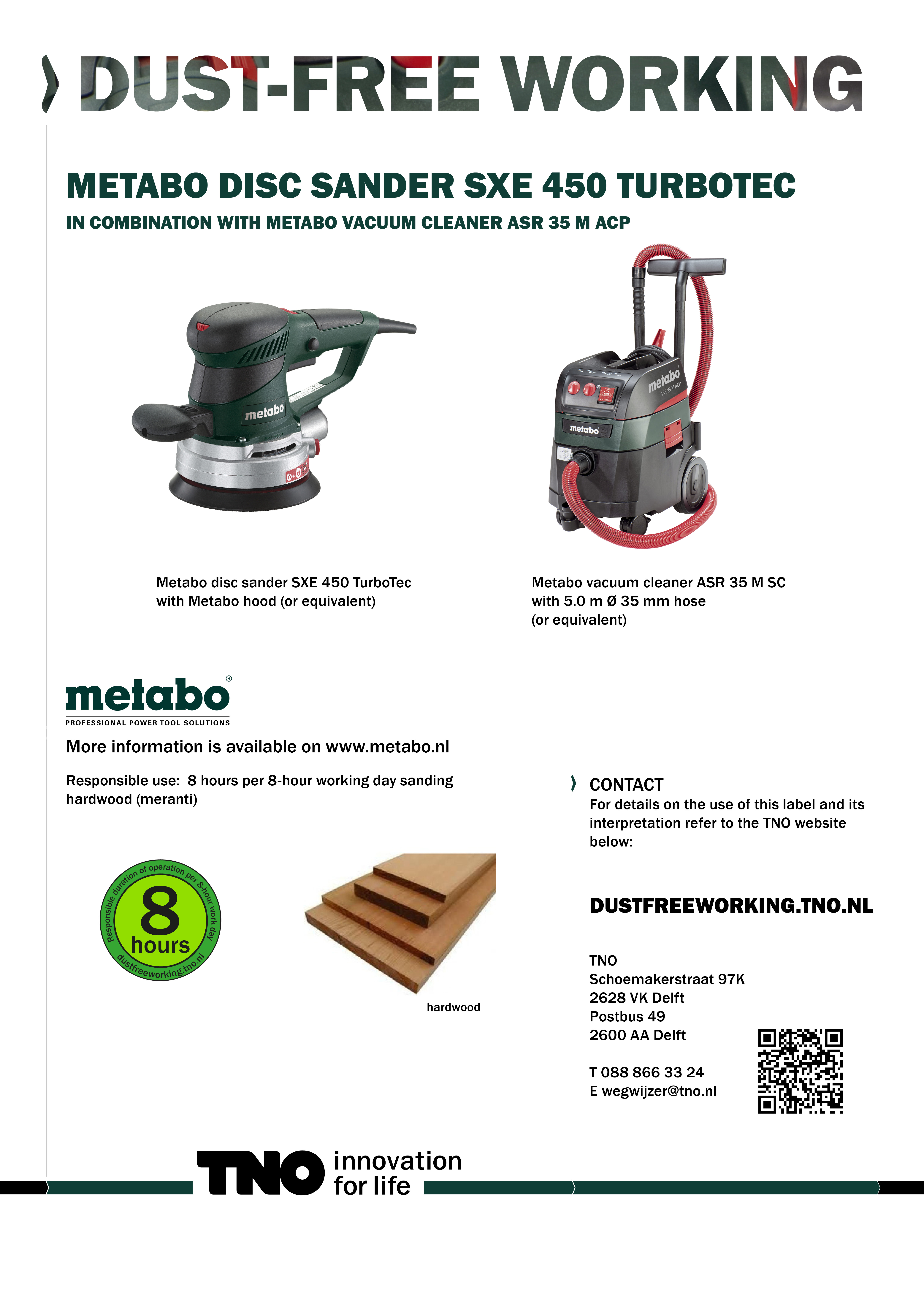 Metabo excenterschuurmachine SXE 450 TurboTec met Metabo stofzui