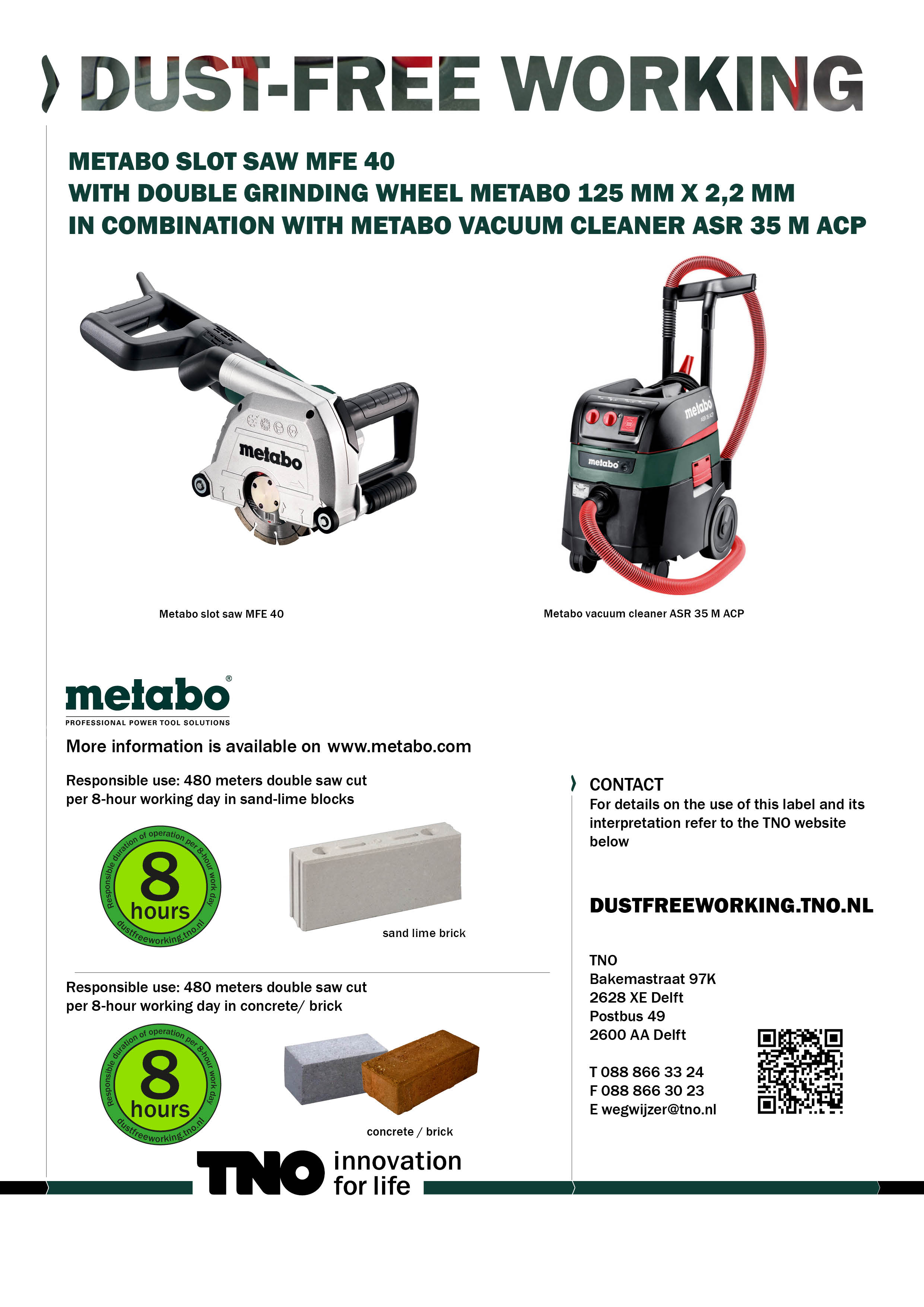 Metabo muursleuffrees MFE 40 met meervoudige slijpschijf Metabo 