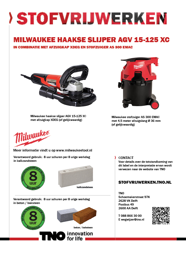 Milwaukee haakse slijper AGV 15-125 XC met DEG125 en AS 300 EMAC