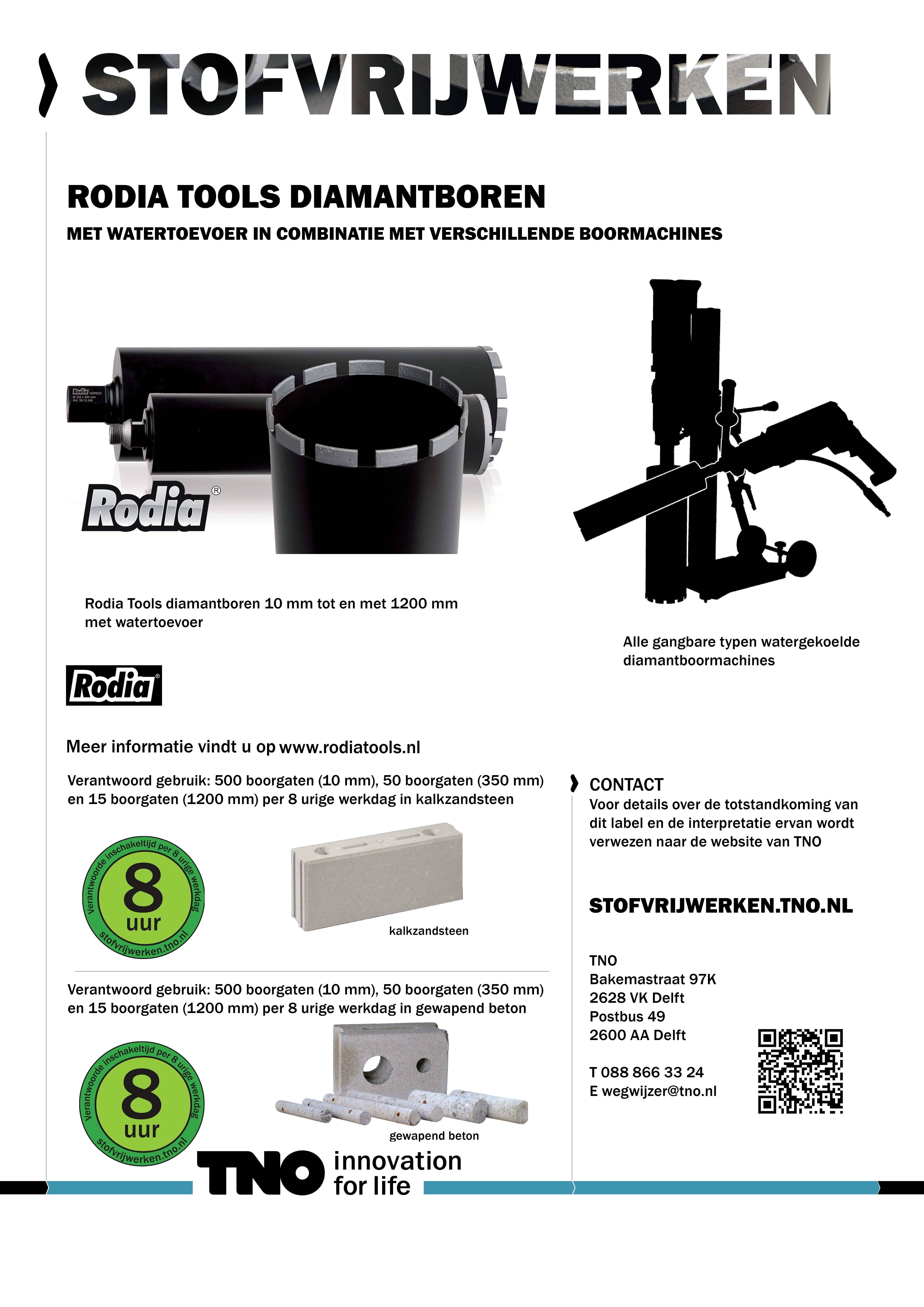 Rodia Tools diamantboren met watertoevoer met  d