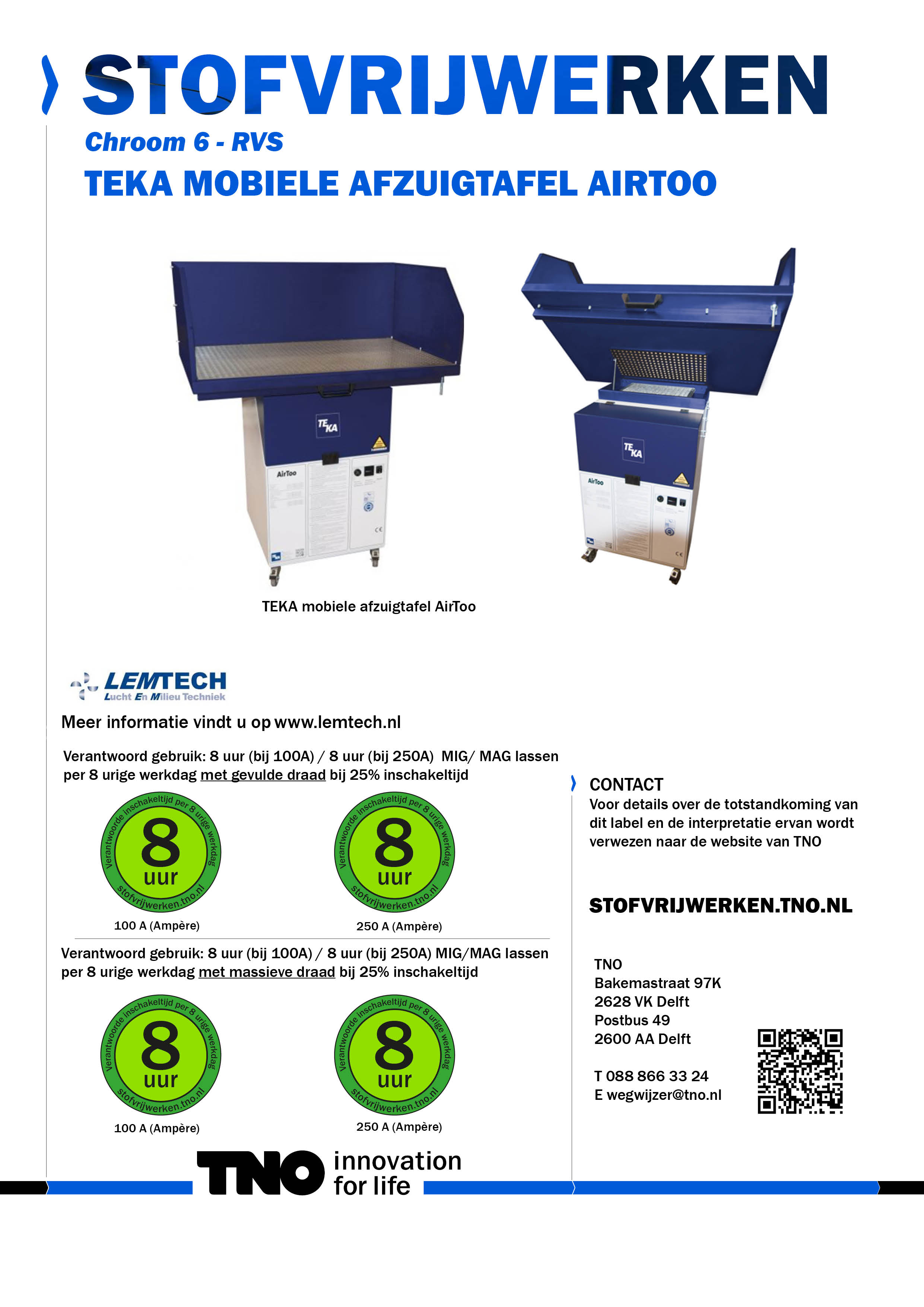 TEKA mobiele afzuigtafel AirToo_rvs